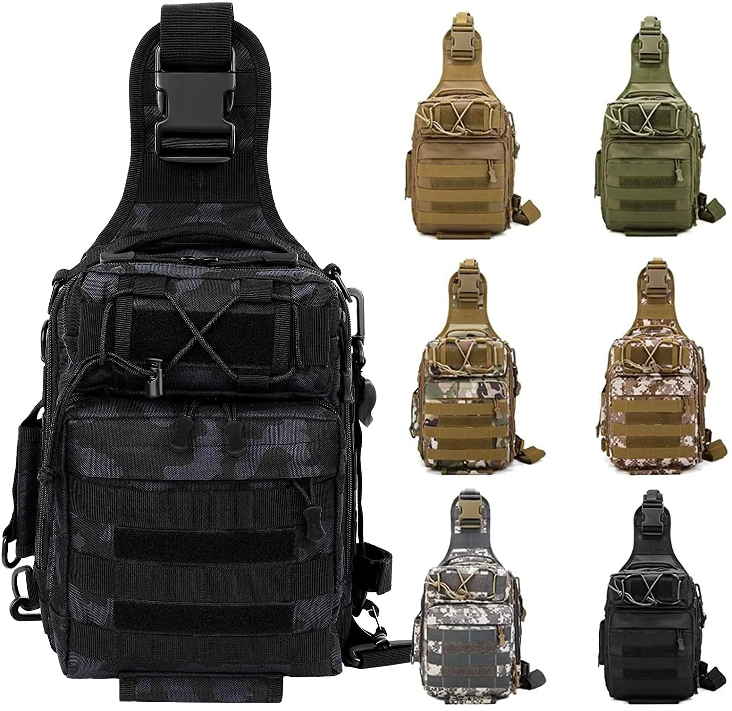 15L Molle Military Tactical Single Shoulder Sling Backpack