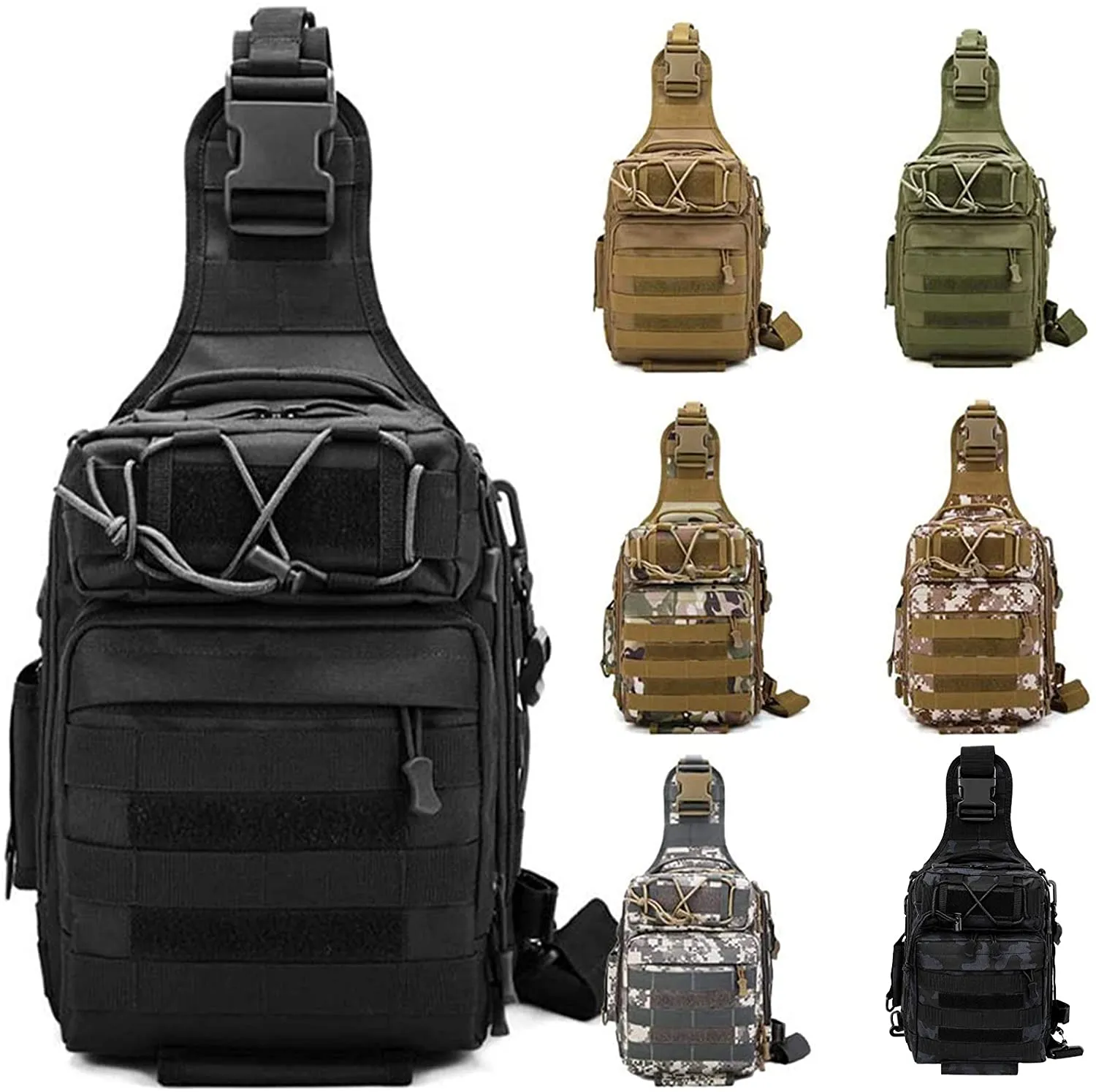 15L Molle Military Tactical Single Shoulder Sling Backpack