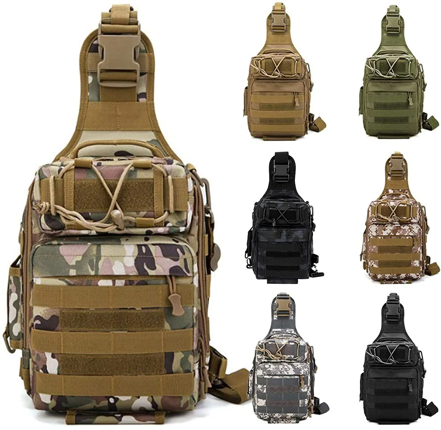 15L Molle Military Tactical Single Shoulder Sling Backpack