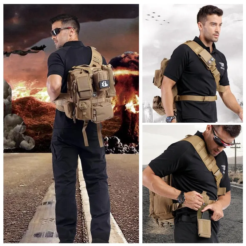 35L Military MOLLE Tactical Army Sling Backpack