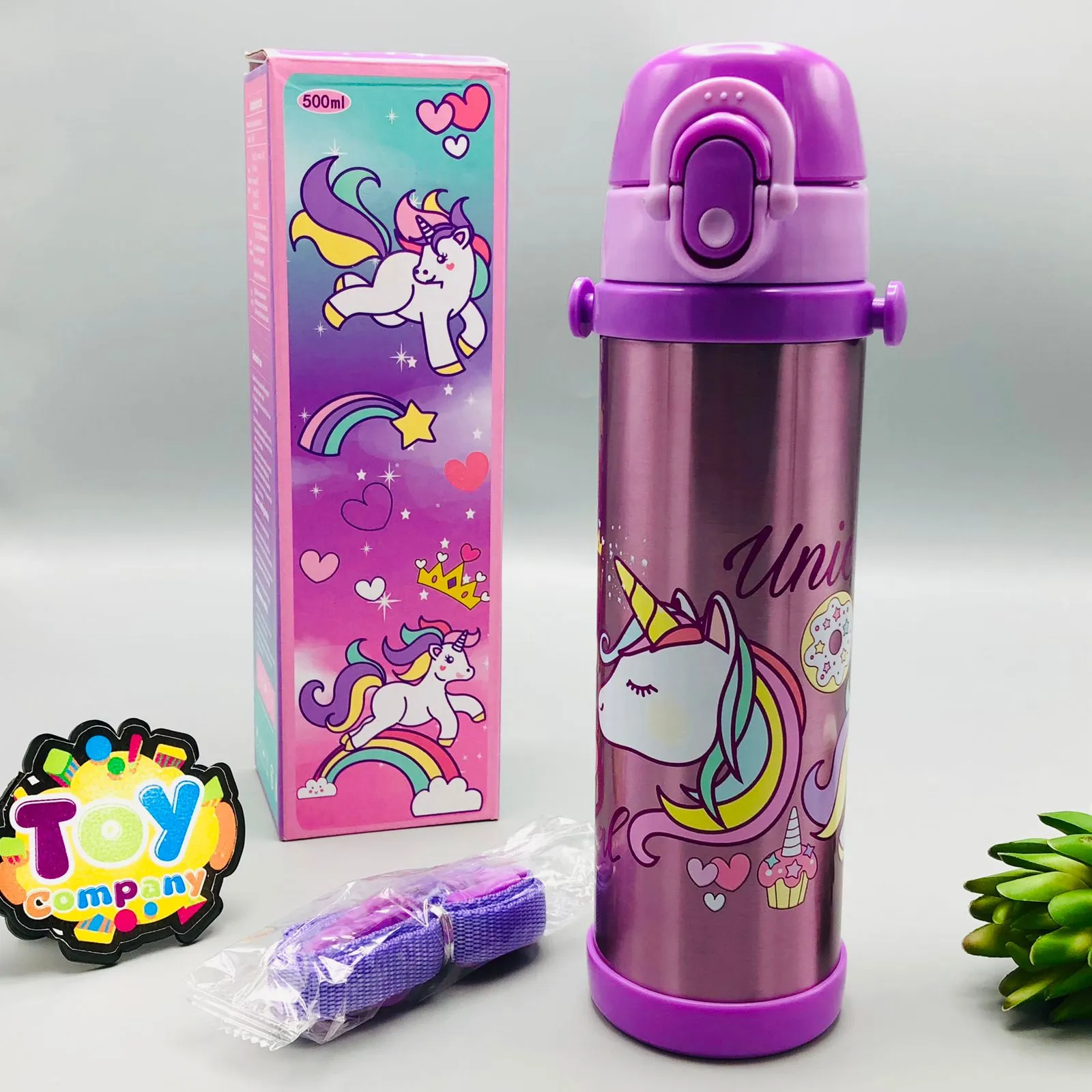 500ml Stainless Steel Sipper Water Bottle For Girls - Assortment