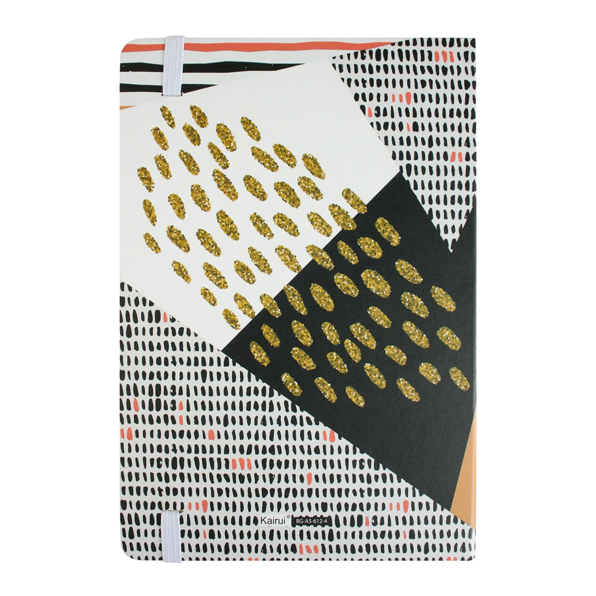 A5 Abstract Pattern with Gold Accents Hardback Notebook (Designs Available)