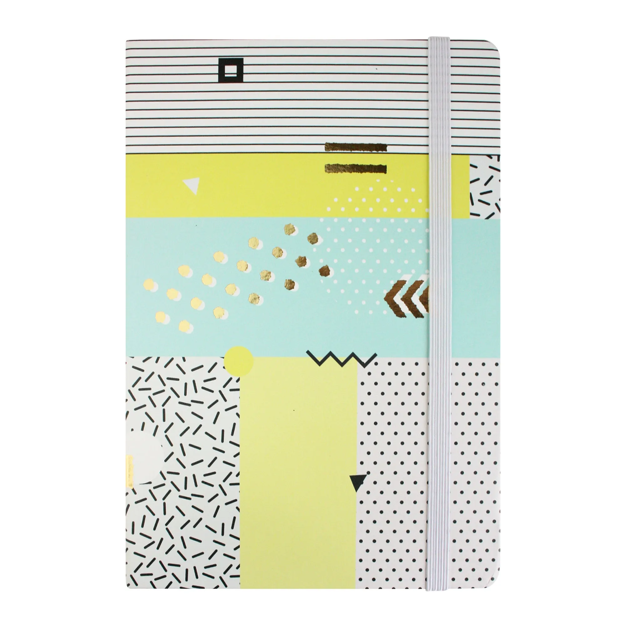 A5 Abstract Pattern with Gold Accents Hardback Notebook (Designs Available)