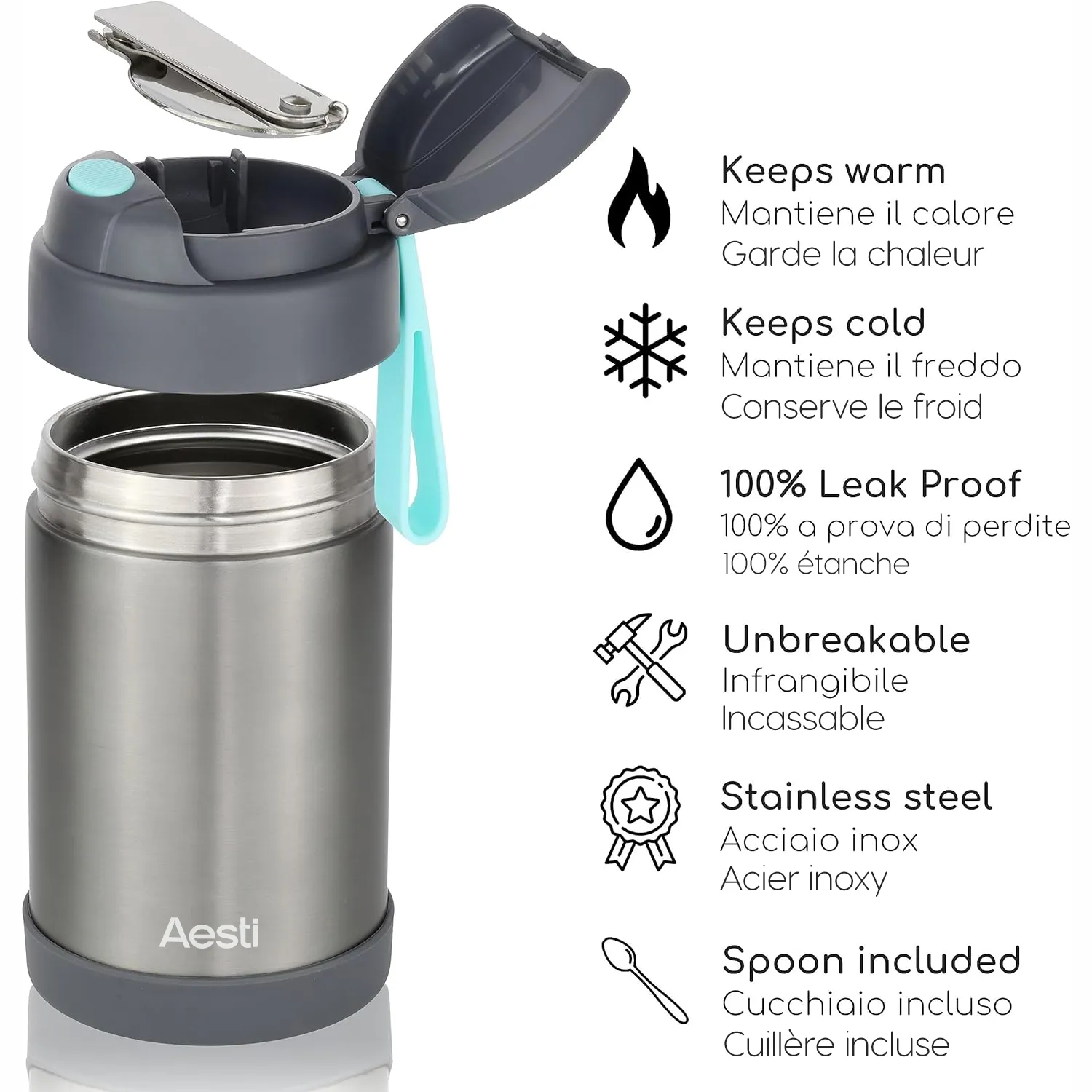 Aesti® Stainless Steel Thermos 450 ml