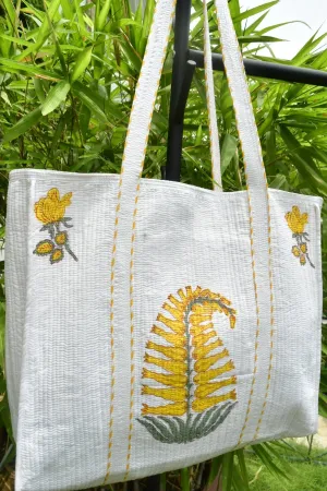 Angel Flower Yellow Tote Bag