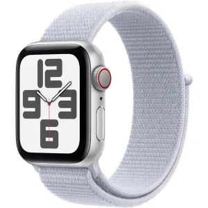 Apple Watch SE 40mm Silver Aluminium Case GPS   Cellular  Sport Loop (Blue Cloud) [2024]