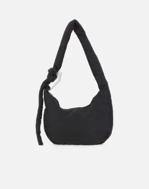 Attache Tote Shoulder Bag Black Nylon