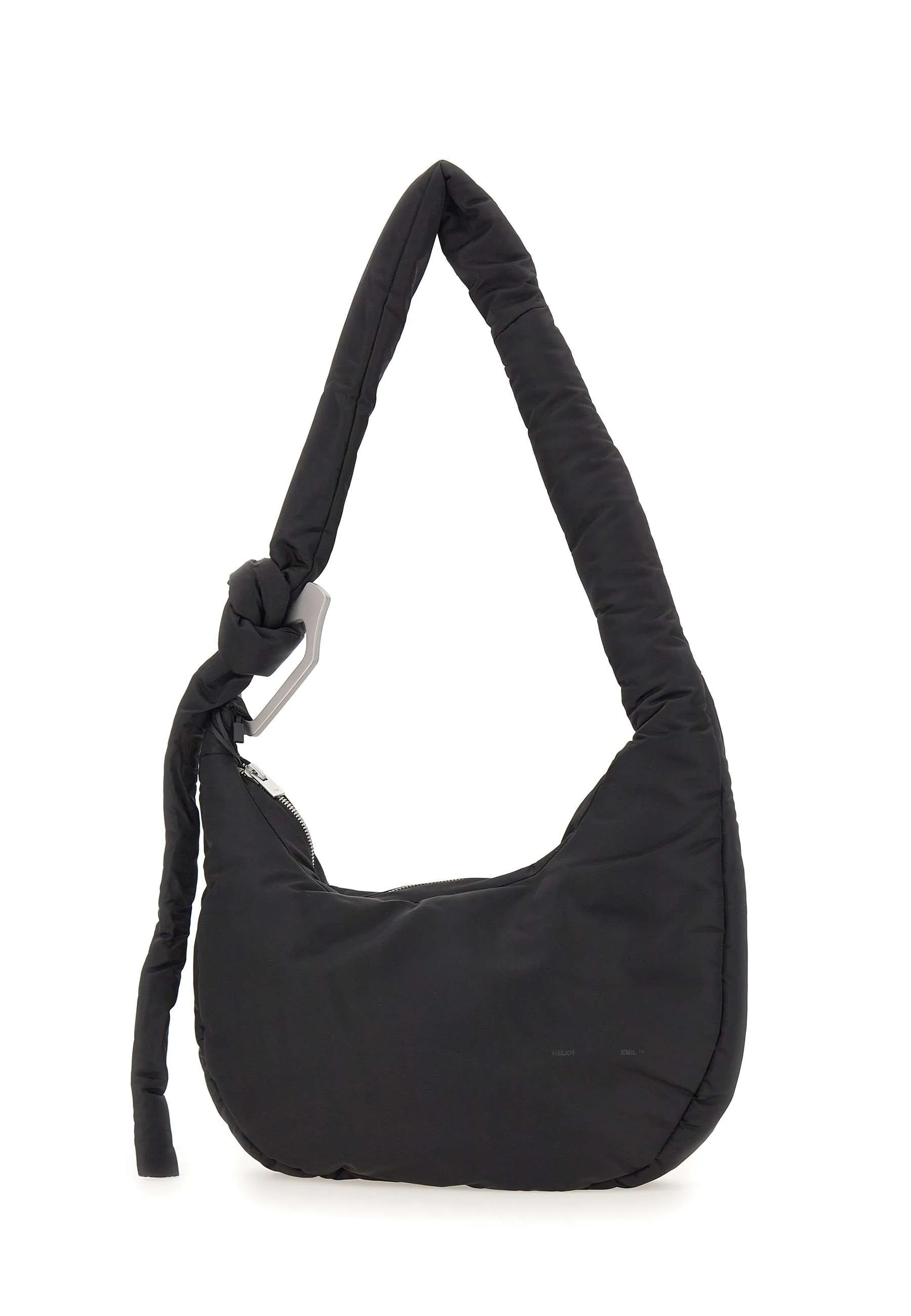 Attache Tote Shoulder Bag Black Nylon