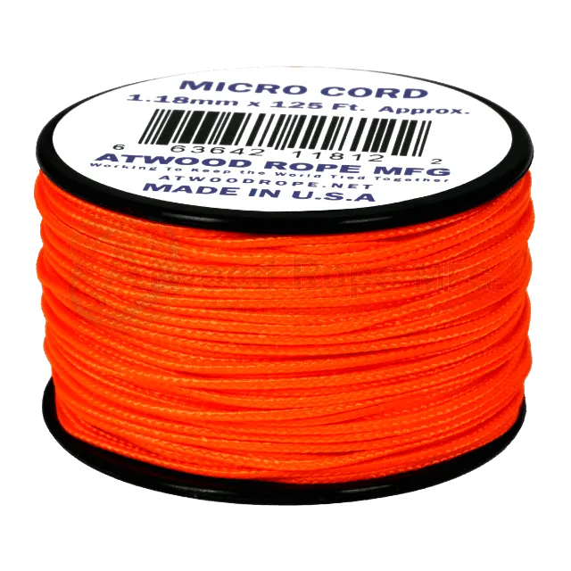 Atwood Micro Cord 1.18mm - Neon Orange