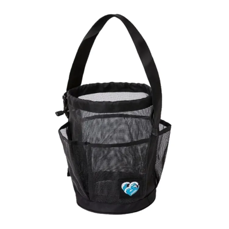 Barrel Mesh Shower ToteBag-BLACK