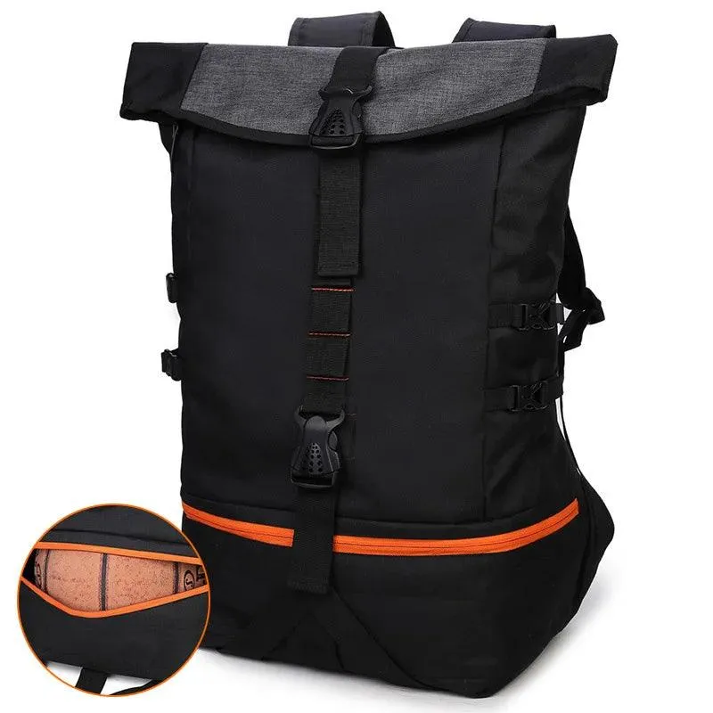 Black Big Capacity Men's Women's Unisex Cool Backpacks Basketball Backpack ZCL172043