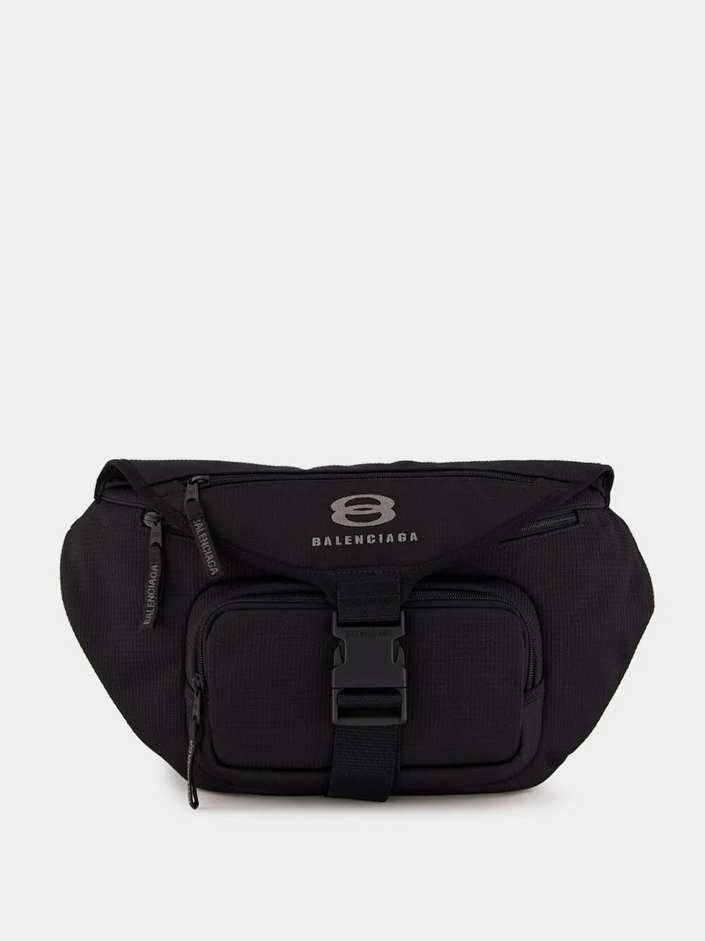 Black Fabric Large Unity Belt Bag