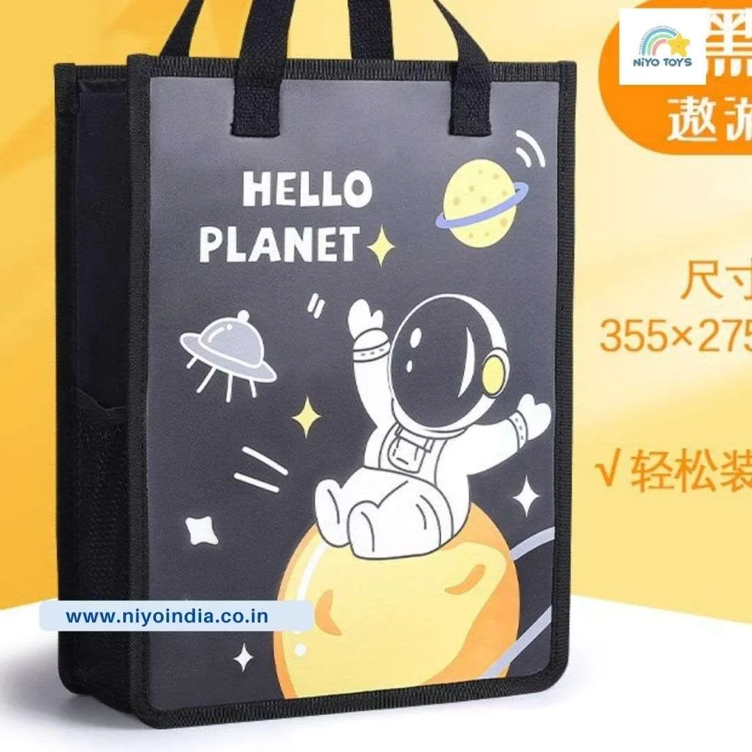 Cartoon Canvas Tote Bag (Assorted Colors)