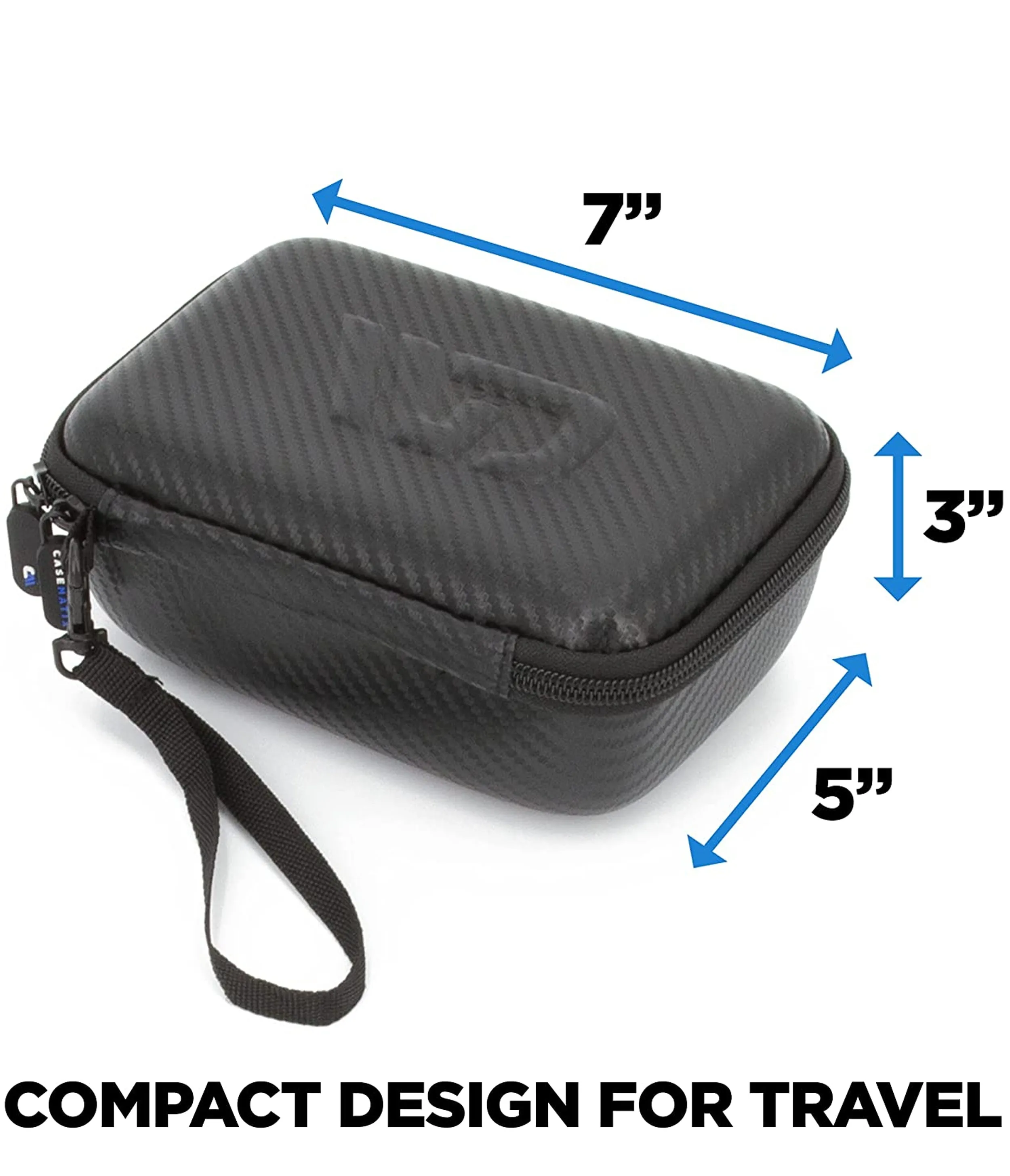 CASEMATIX Travel Case Compatible with Analogue Pocket Handheld Game Console, Gaming Flash Cartridges, Charge Cable and More - Case Only