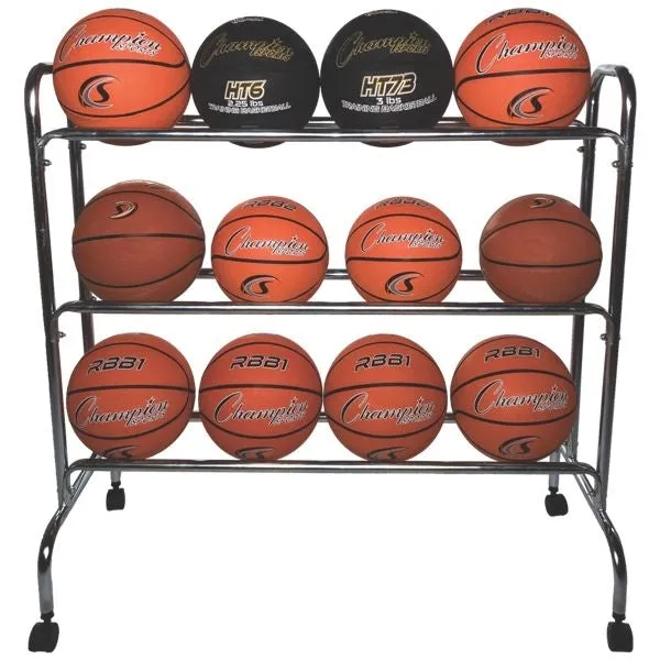 Champion Sports Powder-Coated Ball Cart