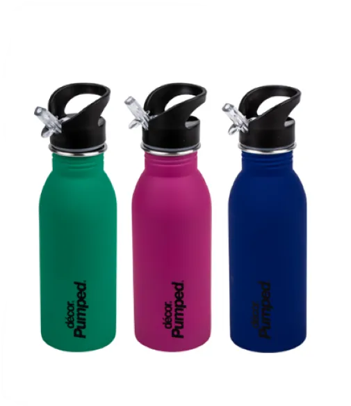 Décor Pumped Snap n Seal™ Matte Stainless Steel Bottle 500ml