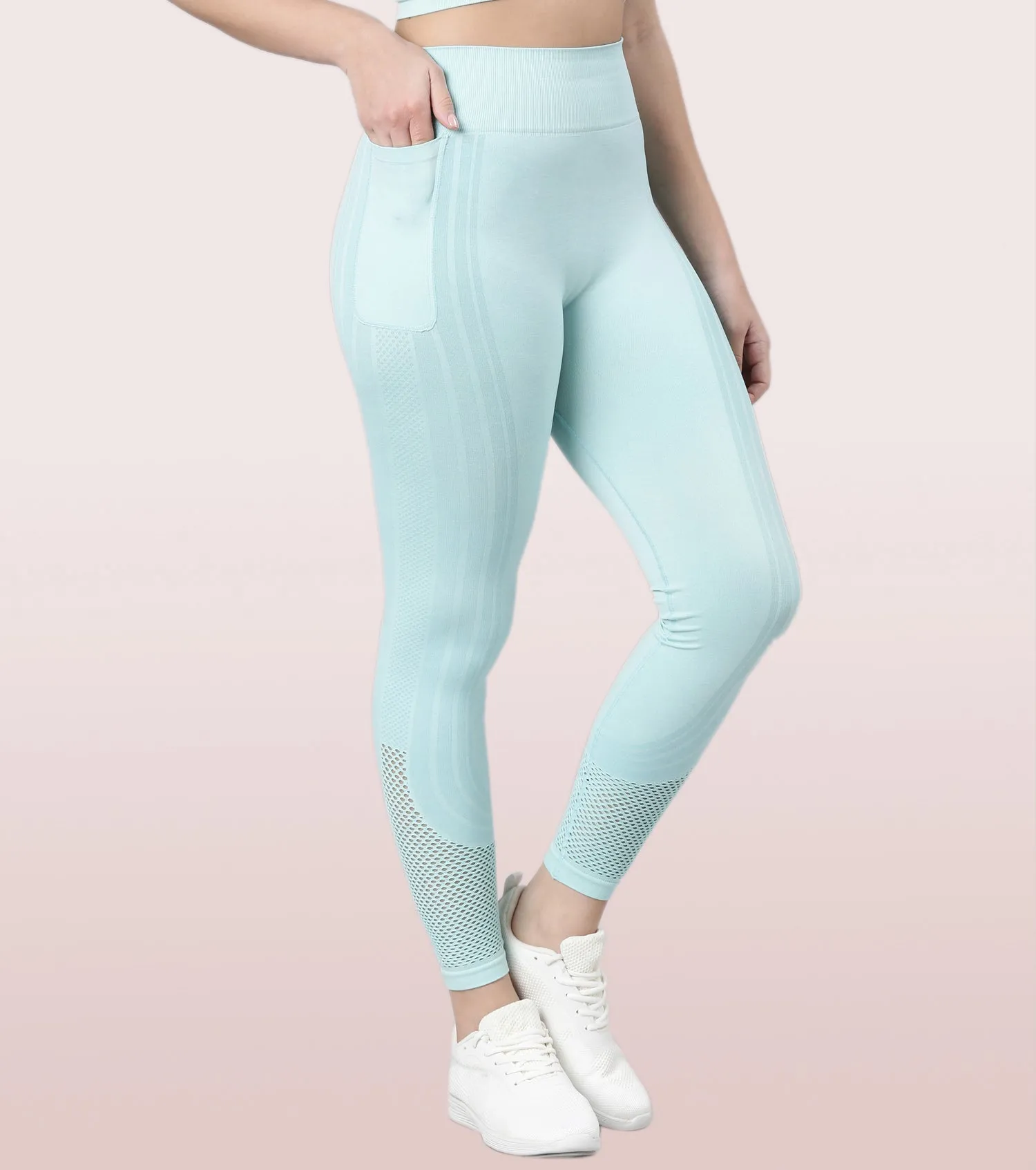 Enamor Dry Fit, High Waist Legging | Seamless Workout Legging With Perforation For Ventilation For Women | A604