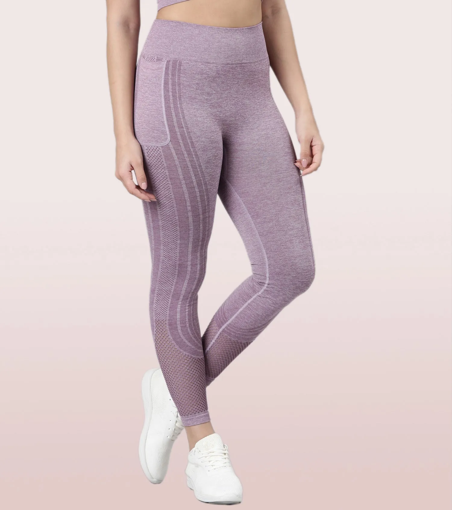 Enamor Dry Fit, High Waist Legging | Seamless Workout Legging With Perforation For Ventilation For Women | A604