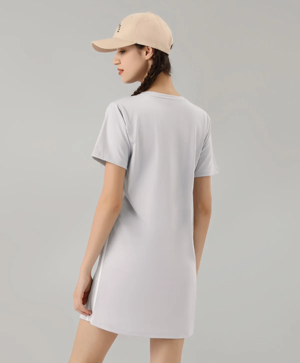 Energized Artletes Basic Tee Dress with Stripes