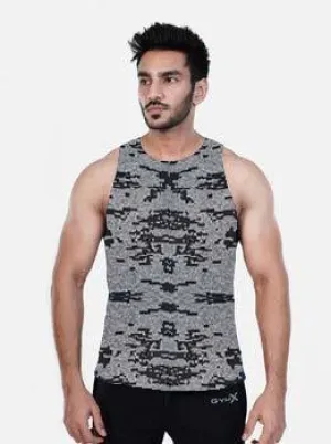 Grey Pixelated  Tank - Sale