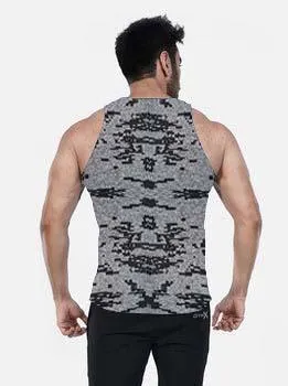 Grey Pixelated  Tank - Sale