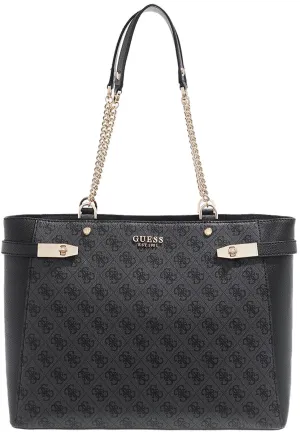 Guess The Zadie Shopper Bag In Coal For Women