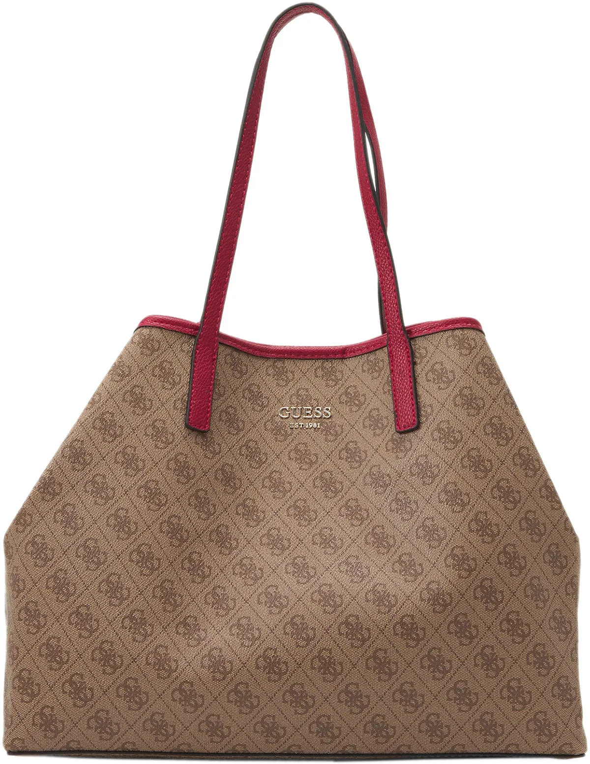 Guess Vikky Tote Bag In Brown For Women