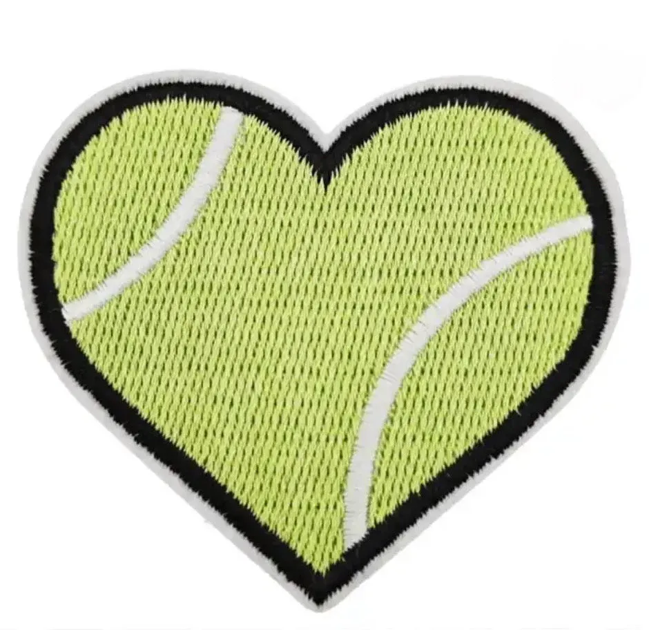 Heart Sports Iron On Patches