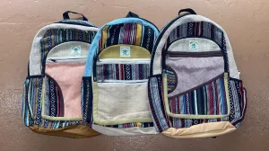 Hemp Backpack Patchwork Design (Assorted)