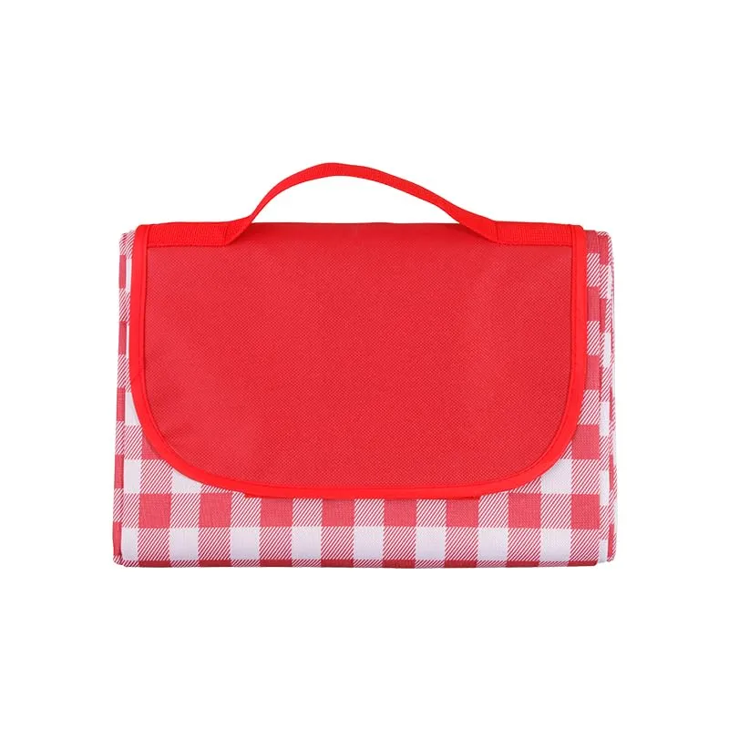 Homestic Picnic Mat | Foldable Blanket for Picnic | Water Resistant Handy Mat | Portable Mat for Outdoor | Bag Design Picnic Mat | JY2206 | Red