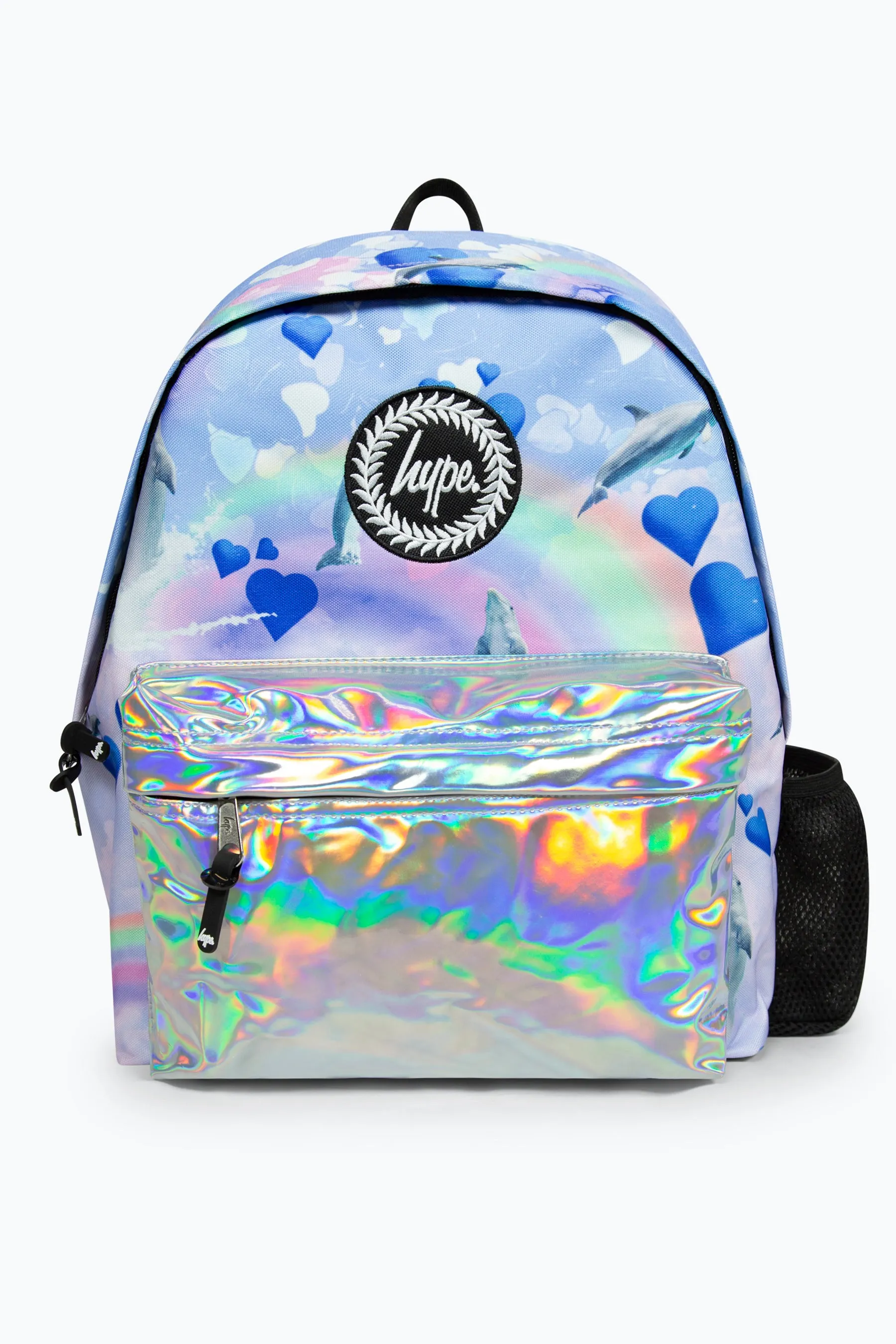 Hype Girls Holo Rainbow Dolphins Iconic Multicolour Backpack