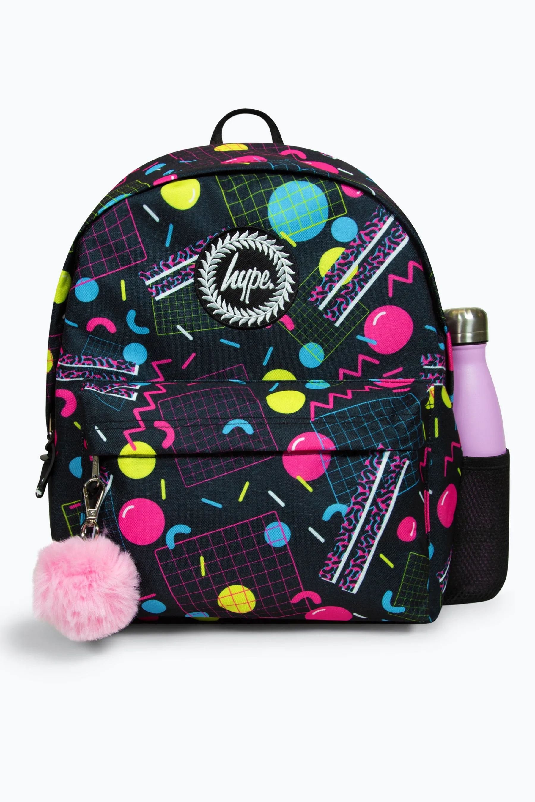 Hype Girls Iconic 90??????S Rave Black Backpack For School