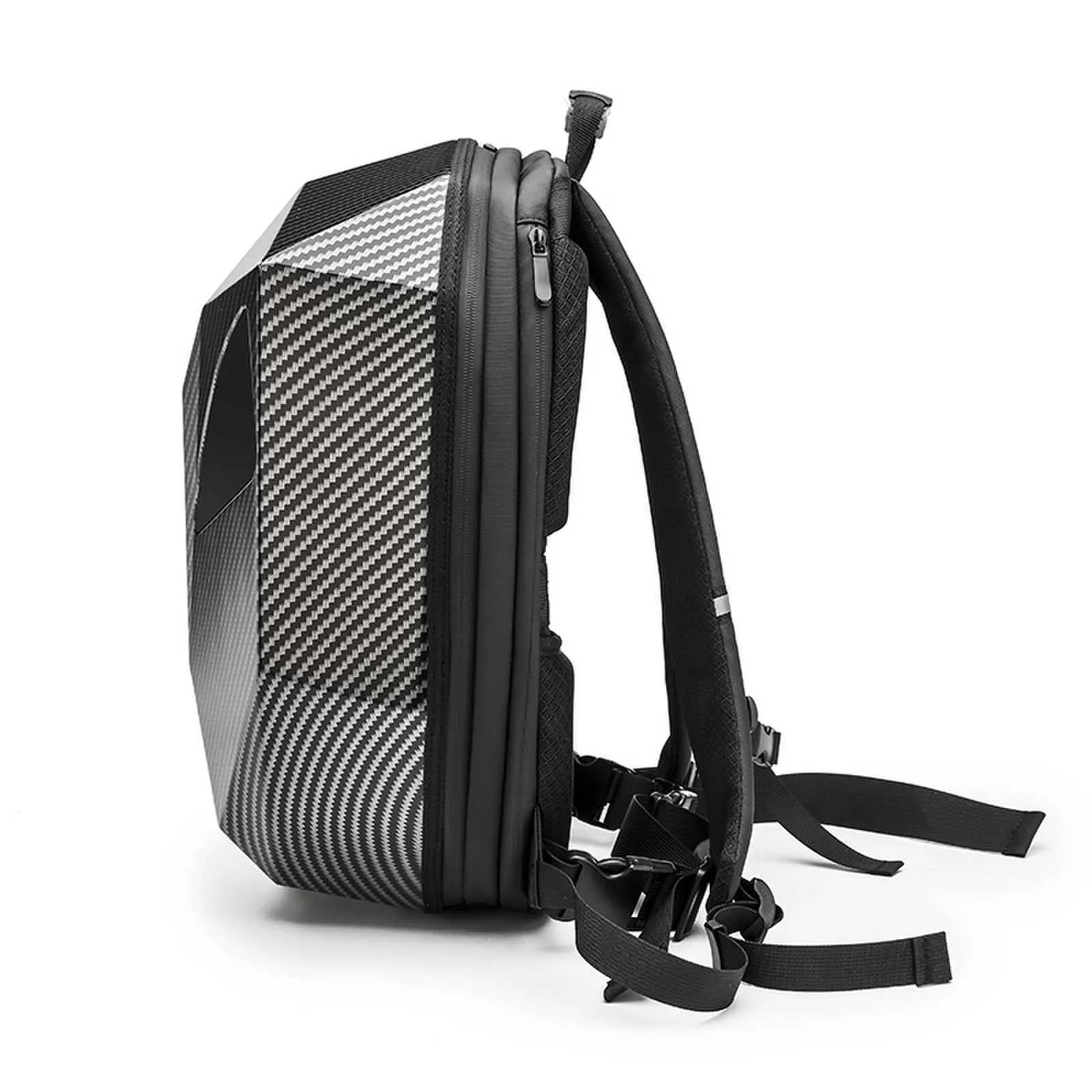 Knight LED Motorcycle Backpack - Carbon Fiber Design