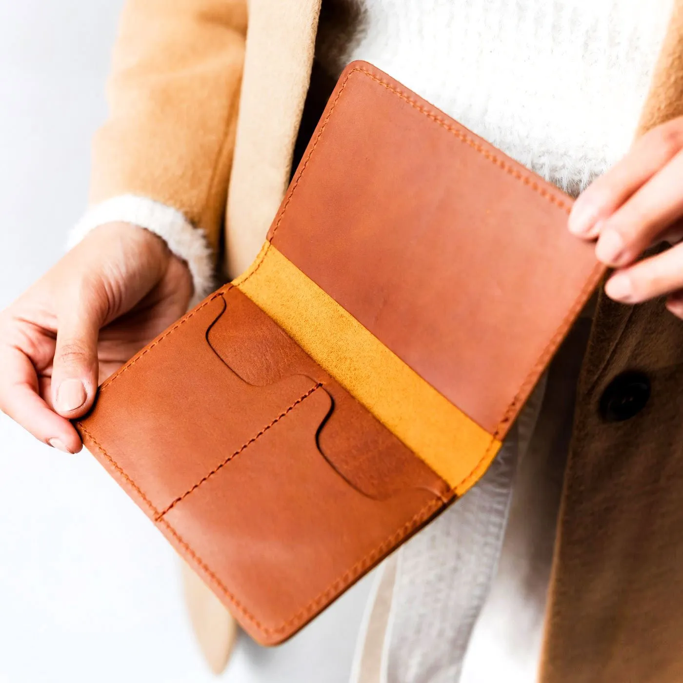 Leather Modern Passport Holder