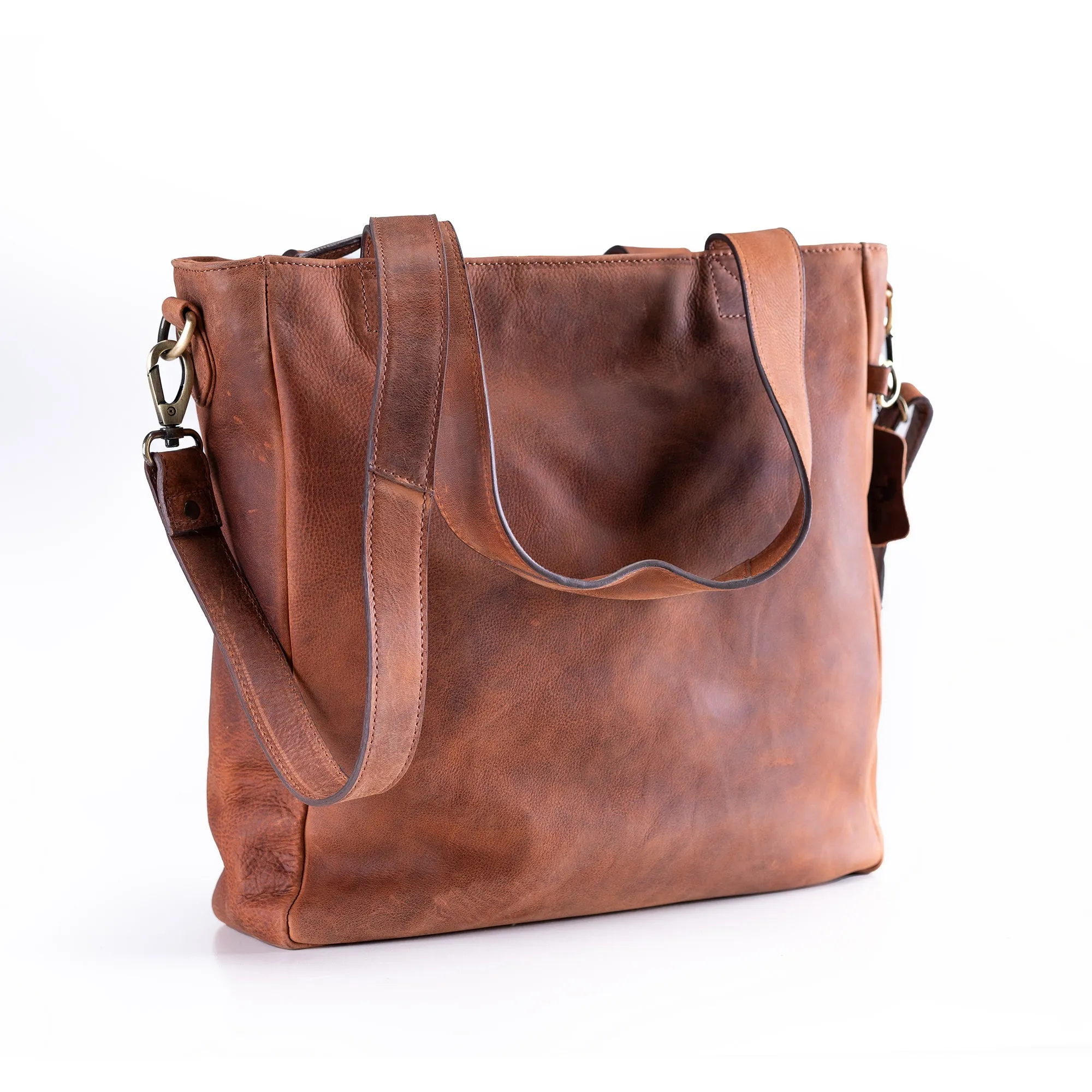 Leather Work Tote Bag Parsley