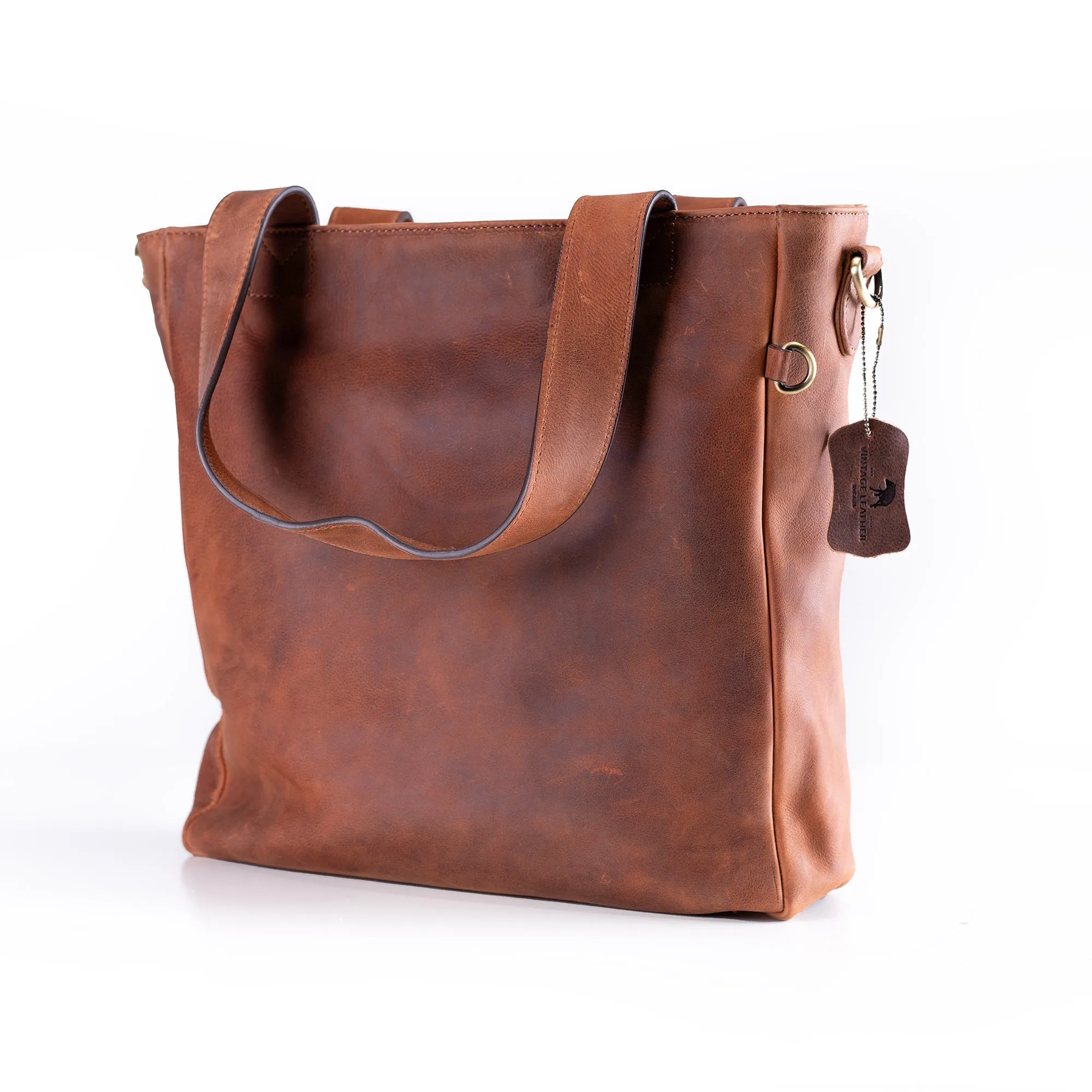 Leather Work Tote Bag Parsley