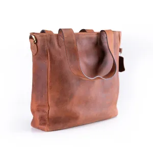 Leather Work Tote Bag Parsley