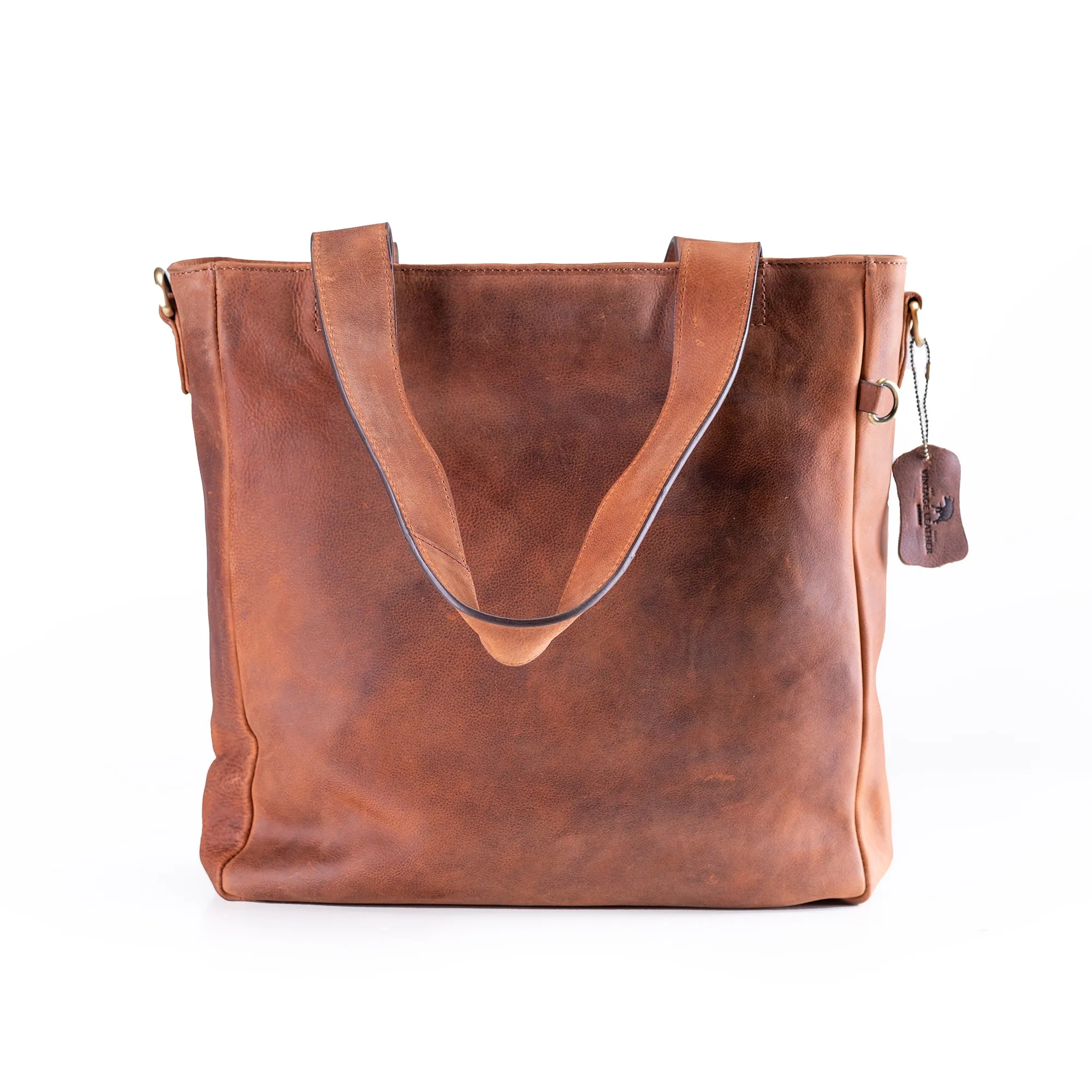 Leather Work Tote Bag Parsley