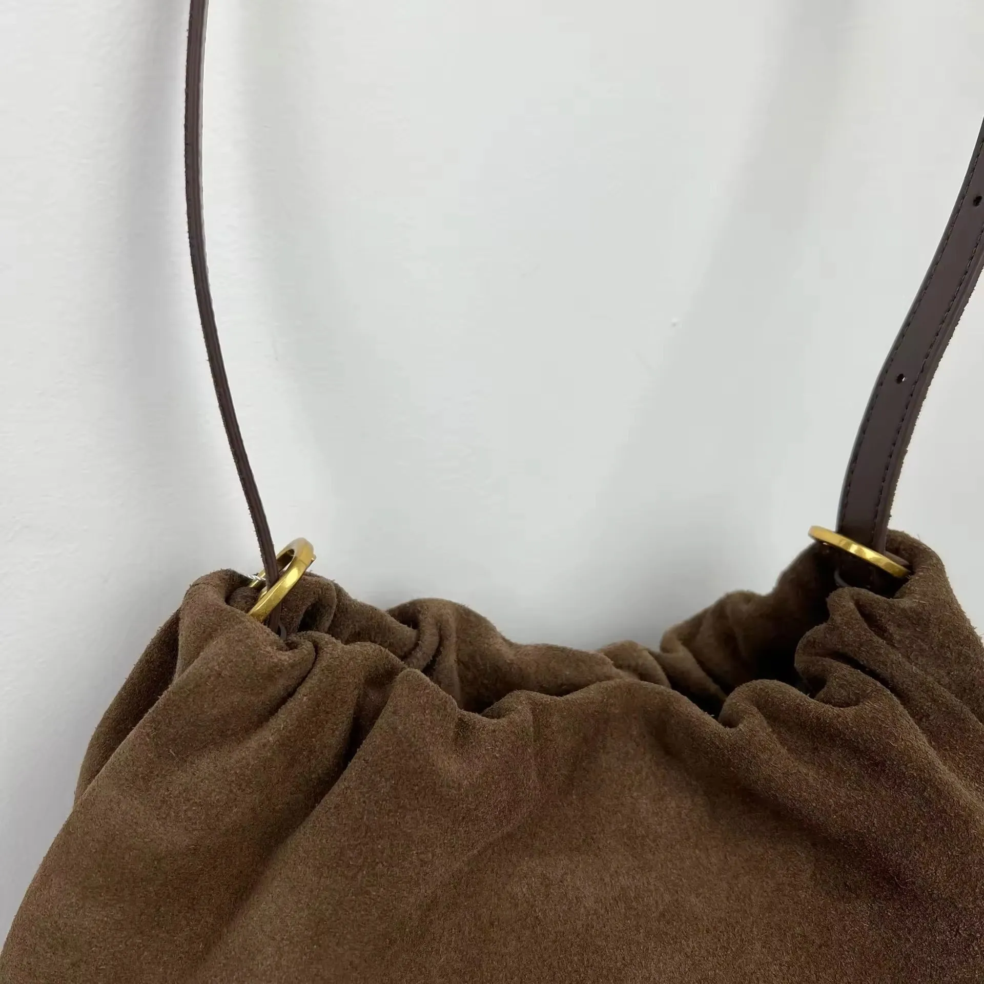 Luxurious Women's Handbag Crafted from Genuine Suede