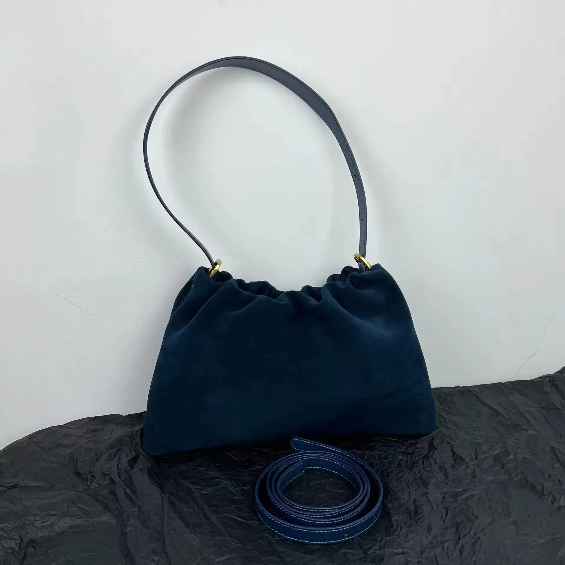 Luxurious Women's Handbag Crafted from Genuine Suede