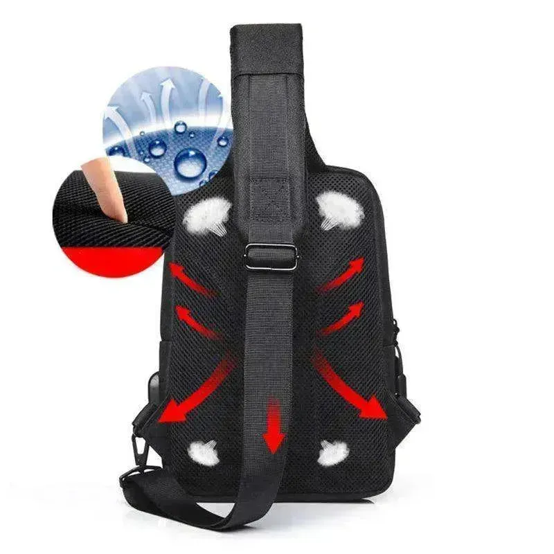 Men Chest Bag Shoulder Crossbody Sling Backpack