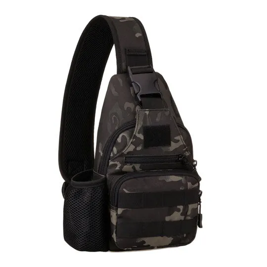 Molle Single Shoulder Sling Chest Backpack with USB Charging