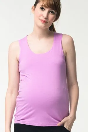 Patty Bamboo Cotton Tank Maternity Top Violet