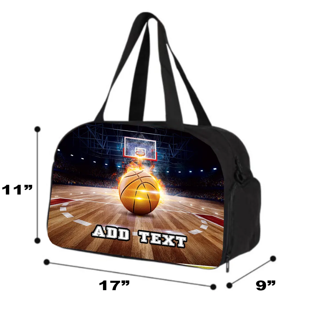 Personalized Backpacks, Lunch Bags, Duffel Bags, or Water Bottles with Full-Color - Basketball Court