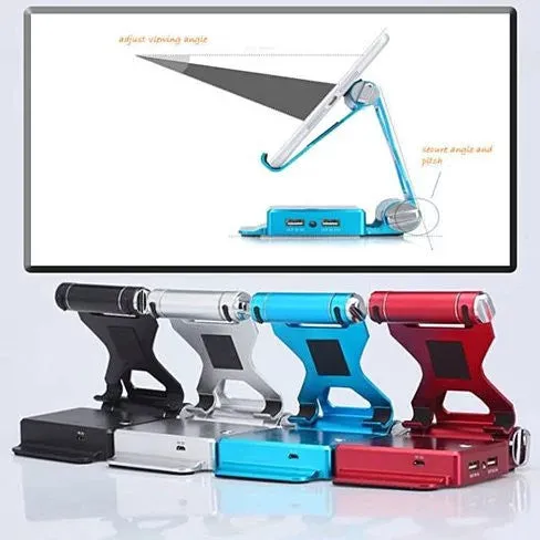 Podium Style Stand With Extended Battery Up To 200% For iPad, iPhone And Other Smart Gadgets