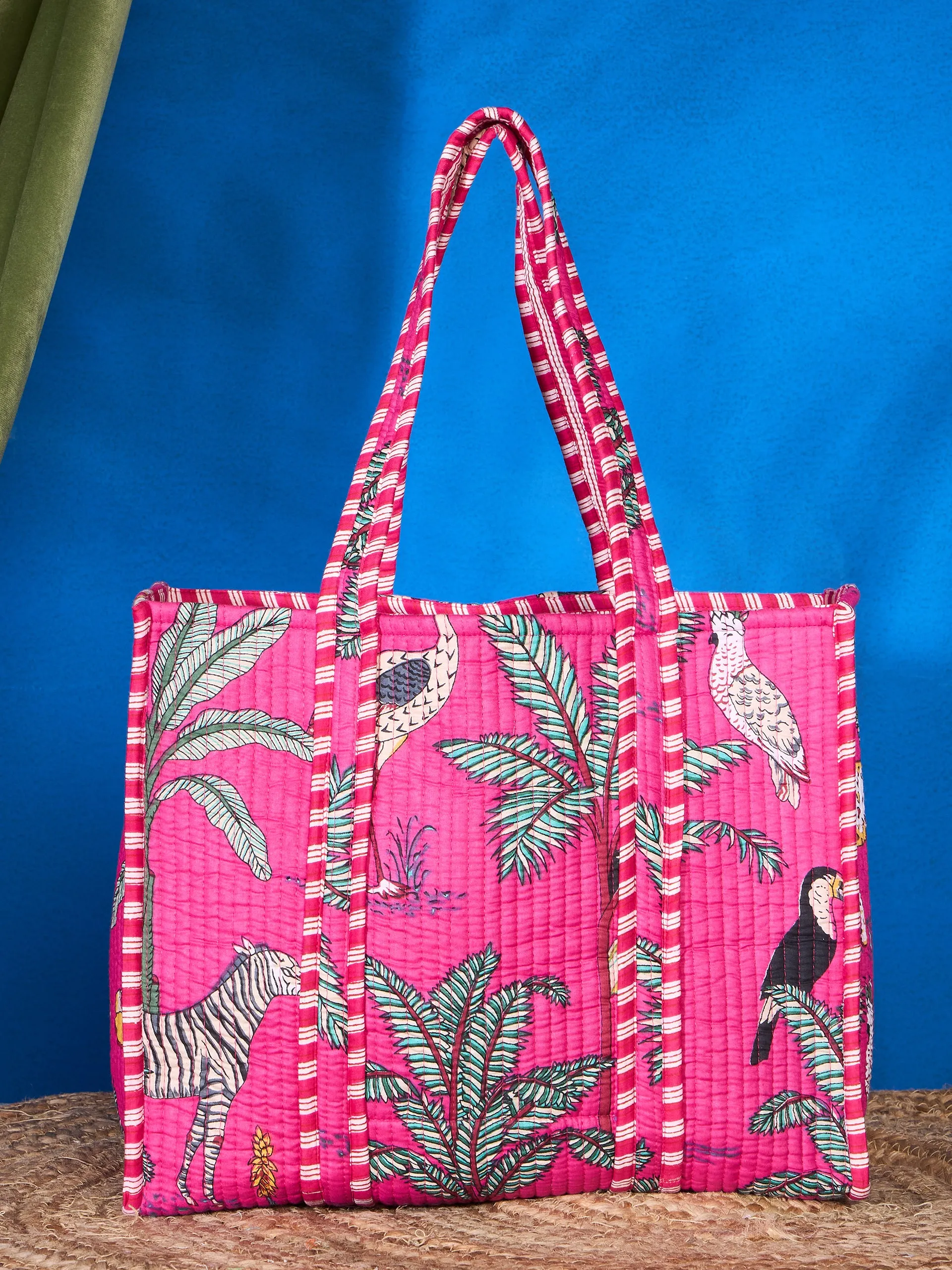 Quilted Cotton Tote Bag