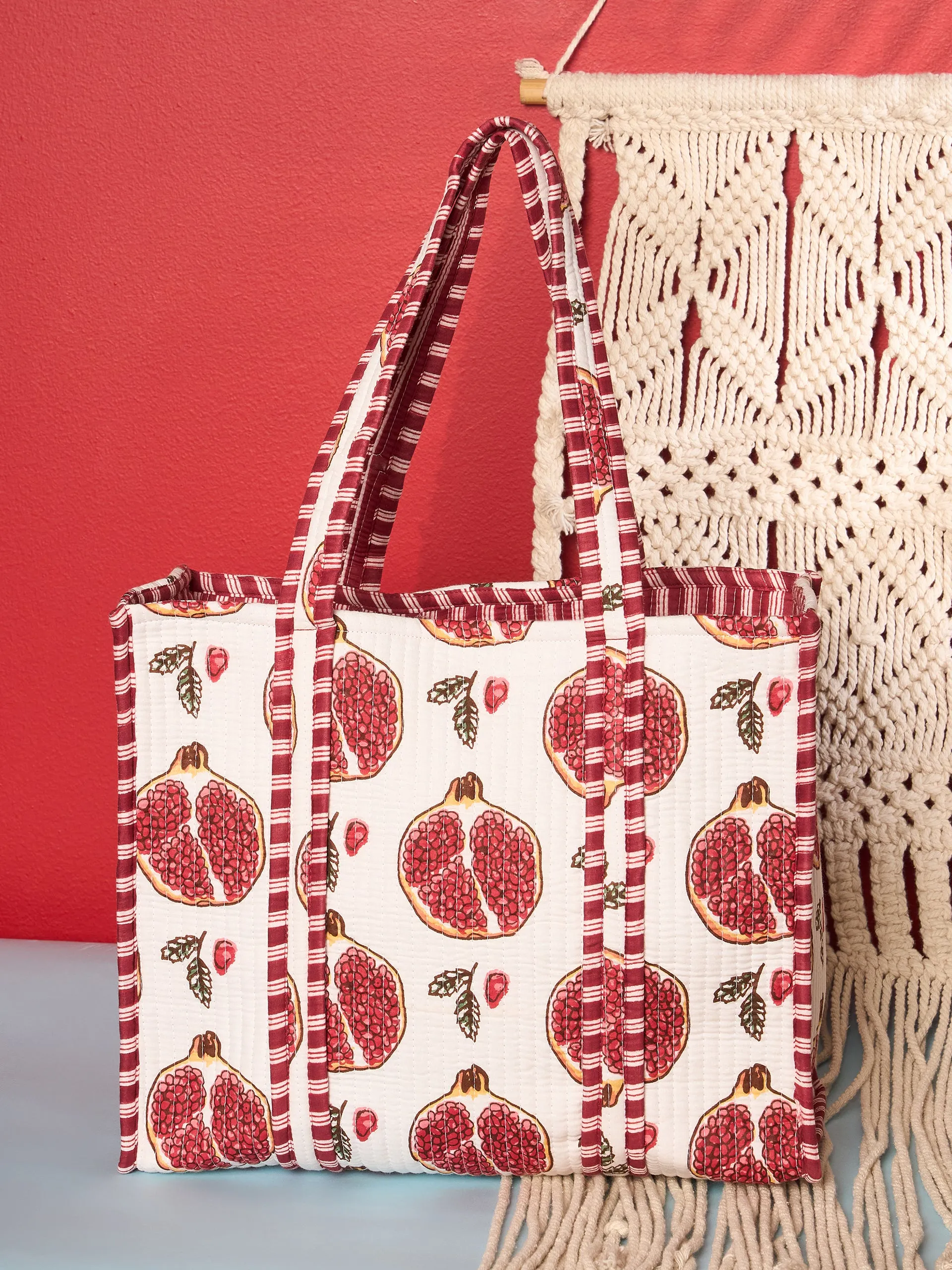 Quilted Cotton Tote Bag