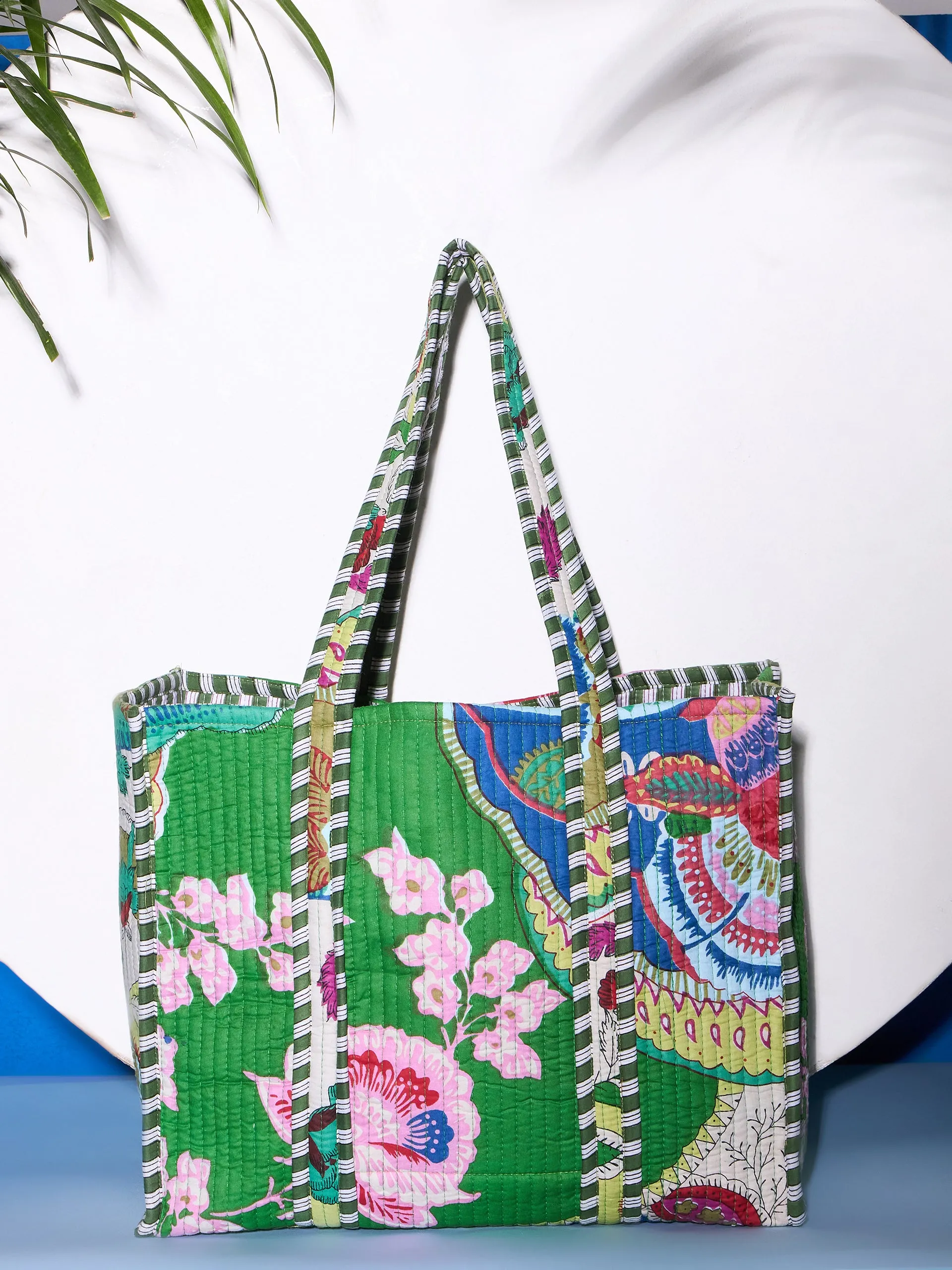 Quilted Cotton Tote Bag