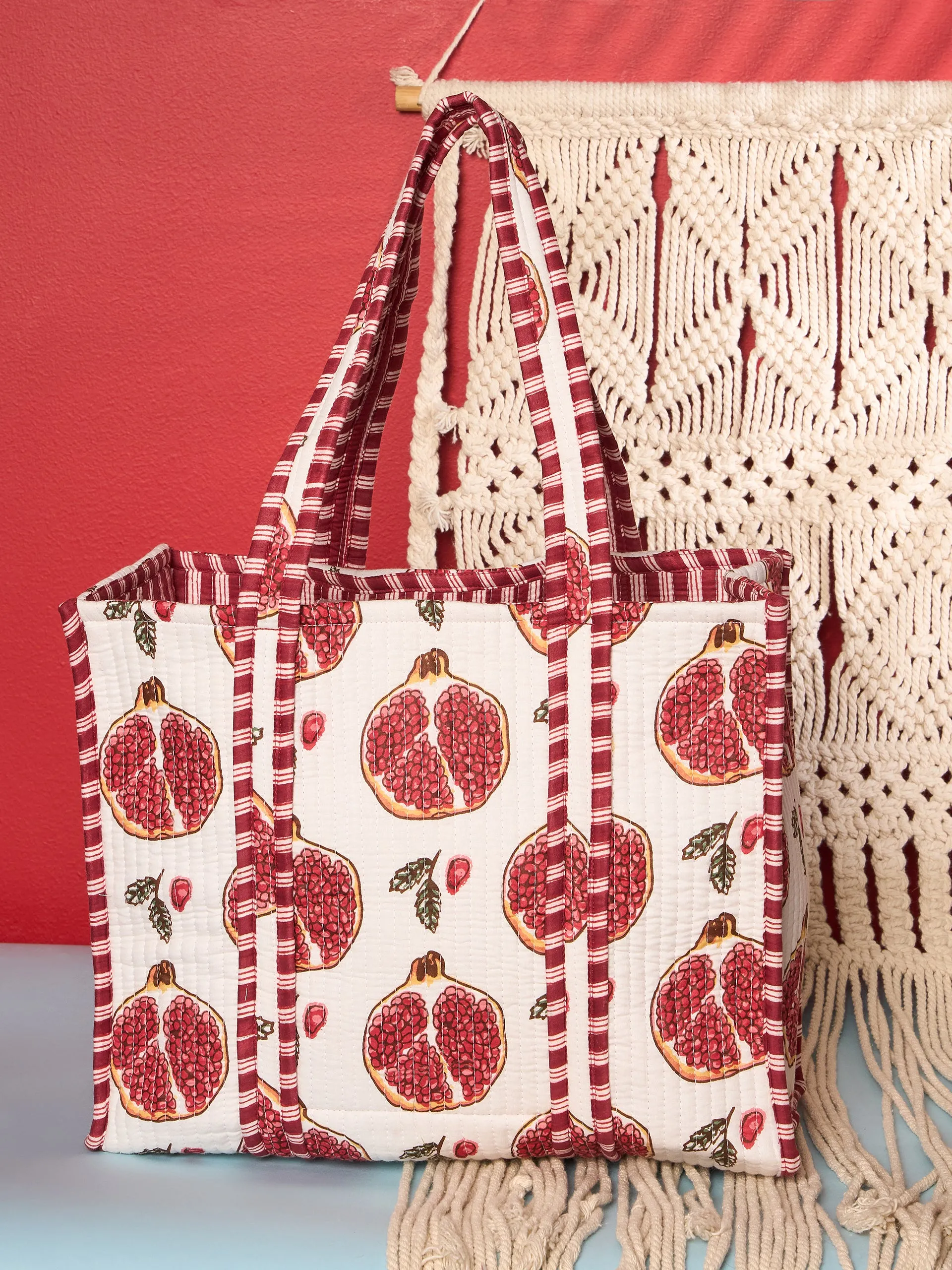 Quilted Cotton Tote Bag