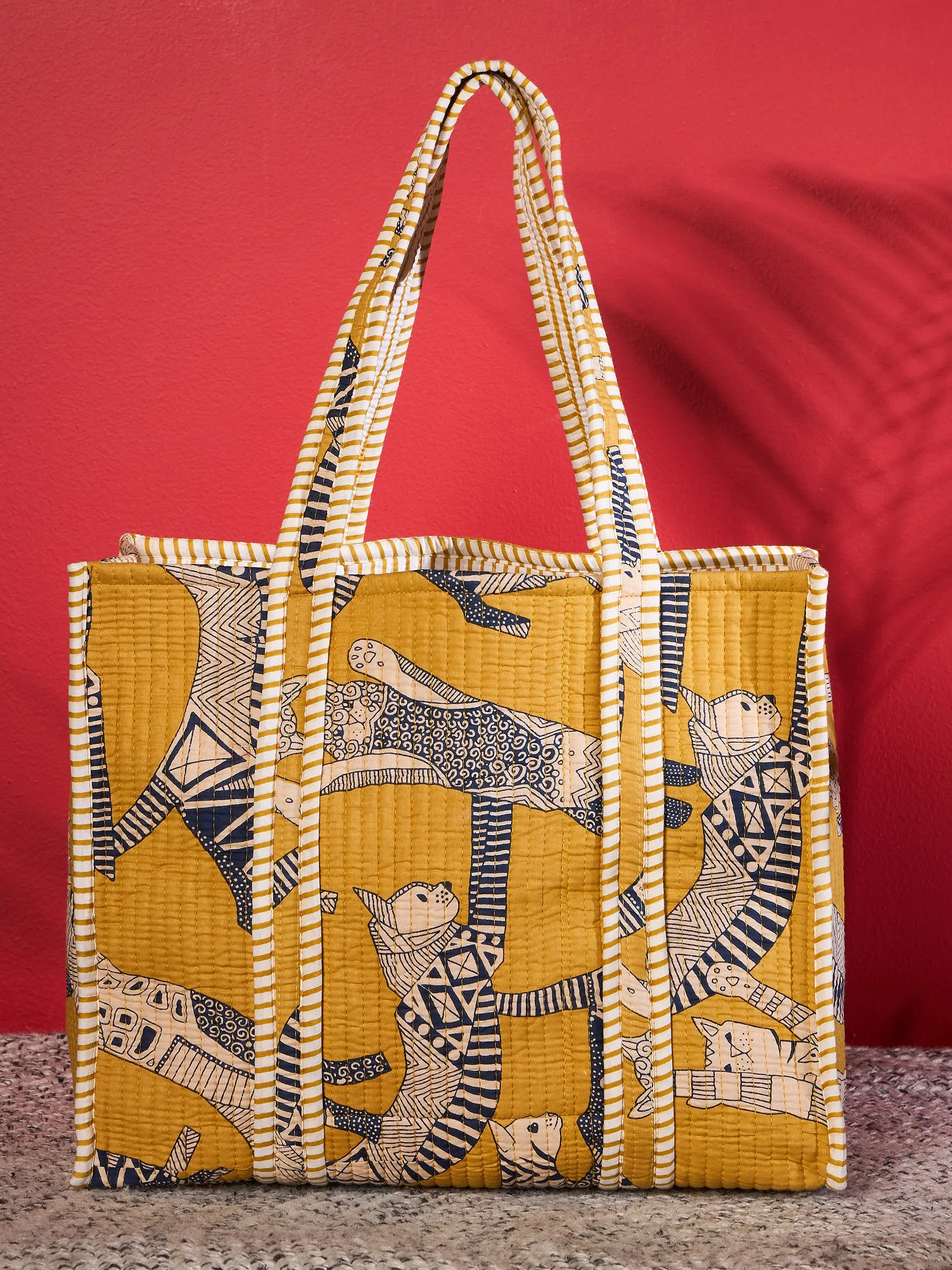 Quilted Cotton Tote Bag